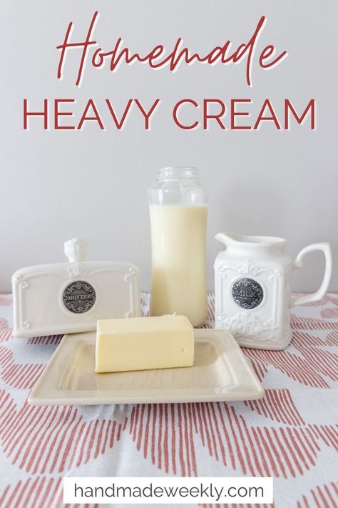 Homemade Heavy Cream, Heavy Cream Recipes, Heavy Cream Substitute, Cafe Recipes, Homemade Sour Cream, Diy Foods, Dry Rubs, Cooking Substitutions, Recipes With Whipping Cream