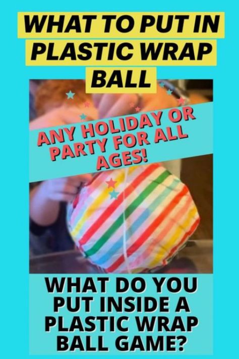 Saran Wrap Ball Game Adults, Saran Wrap Gift Ideas, Large Group Party Games, Plastic Wrap Ball Game, Plastic Wrap Ball, Group Party Games, Party Games For All Ages, Wrap Ball Game, Saran Wrap Game