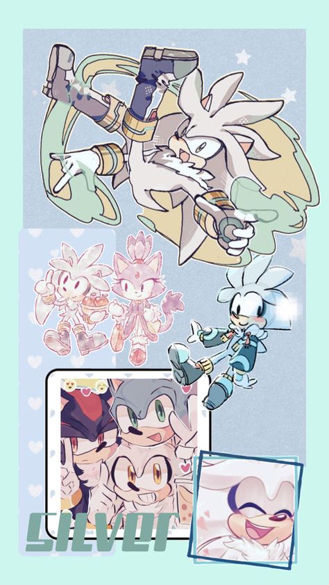 Silver Wallpaper Sonic, Silver The Hedgehog Wallpaper, Silver Sonic, Silver The Hedgehog, Silver Wallpaper, Sonic Adventure, Hedgehog Art, Sonic And Shadow, Sonic Boom