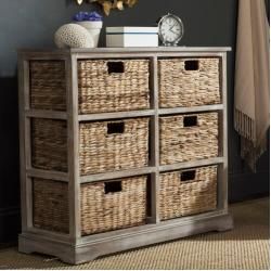 Dresser Top Organization Ideas, Wicker Basket Storage, Wicker Dresser, Basket Drawers, Wicker Trunk, Wicker Mirror, Wicker Headboard, Painted Wicker, Accent Chest