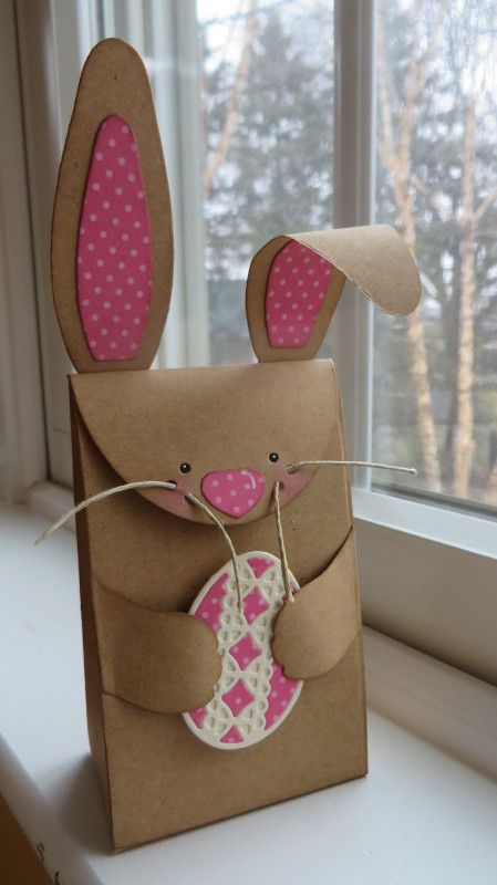 PTI 11th Anniversary Die only Challenge Diy Osterschmuck, Bunny Birthday Party, Easter Treat Bags, Easter Gift Bags, Easter Bags, Bunny Bags, Diy Ostern, Bunny Birthday, Easter Decorations Christian