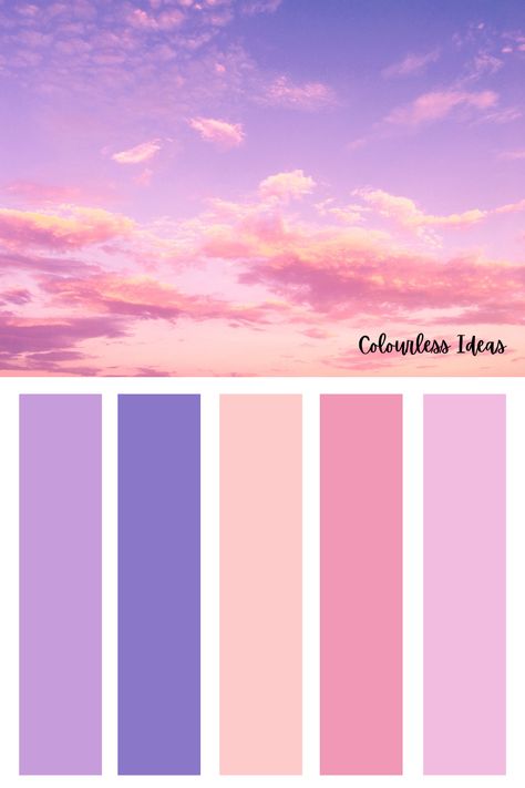 Mermaid Theme Color Palette, Palette Viola, Pink Color Chart, Wedding Color Pallet, Purple Color Schemes, Bedroom Colour Palette, Color Design Inspiration, Pastel Color Schemes, Purple Color Palettes