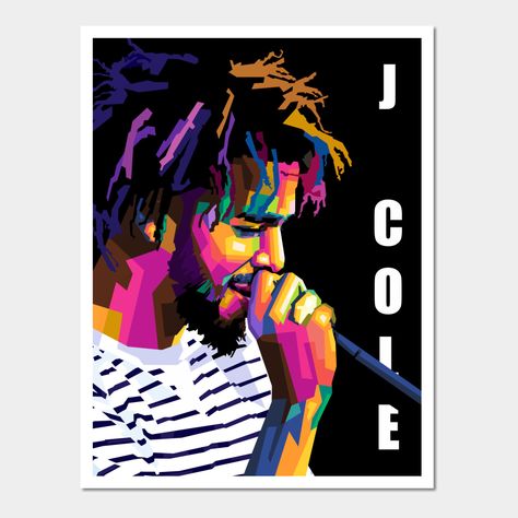 J Cole in wpap -- Choose from our vast selection of art prints and posters to match with your desired size to make the perfect print or poster. Pick your favorite: Movies, TV Shows, Art, and so much more! Available in mini, small, medium, large, and extra-large depending on the design. For men, women, and children. Perfect for decoration. Painting Canvases, J Cole, Colorful Art, Pop Art, Extra Large, Favorite Movies, Tv Shows, Paintings, Art Print