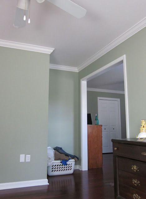 benjamin moore saybrook sage images | as i said before the room still needs practically everything Sage Images, Saybrook Sage, Interior Paint Colors Schemes, Wall Colours, Dream Castle, Paint Trends, Sage Green Bedroom, Sage Green Walls, Kitchen Paint Colors