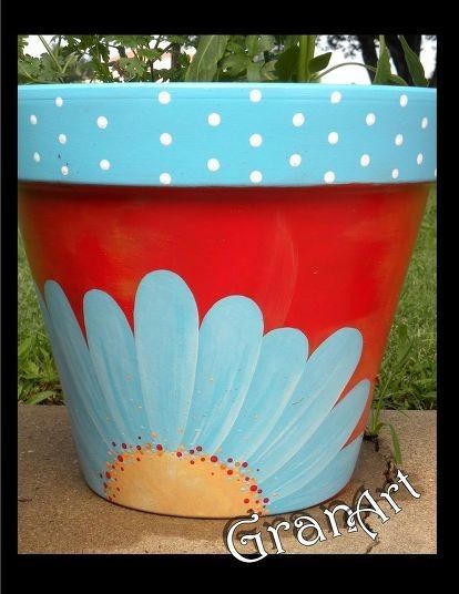 Gardening Painting, Painted Flower Pot, Clay Pot Projects, Clay Pot People, Flower Pot Art, Diy Flores, Terra Cotta Pot Crafts, Flower Pot Design, Painted Pots Diy