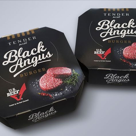 Black Angus – Packaging Of The World Burger Packaging, Meat Packaging, Angus Burger, Black Packaging, Film Poster Design, Angus Beef, Film Poster, Creative Packaging Design, Cool Inventions