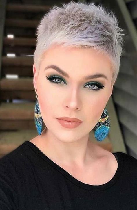 Really Short Hair, Short Hair Pixie Cuts, Spiked Hair, Short Grey Hair, Super Short Hair, Blonde Pixie Haircut, Edgy Short Hair, Very Short Hair, Trendy Haircuts