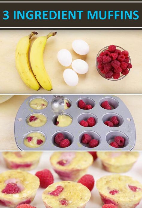 Flourless Muffins, Egg Muffins Recipe, Banana And Egg, Weaning Recipes, 3 Ingredient Recipes, Egg Muffins, Snacks Saludables, Läcker Mat, Diet Vegetarian