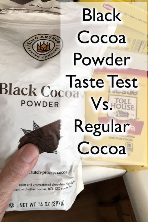 Black cocoa powder is a super-dark cocoa that gives you a deep chocolate flavor. It looks and tastes different from regular cocoa powder, and I wanted to see how they stacked up against each other in this cocoa cookie taste test. Black cocoa cookies | black cocoa powder recipes | Black cocoa | dark chocolate | Food and Drink | Cooking methods | Baking | Black Cocoa Powder, Chocolate Highlights, Cocoa Powder Recipes, Black Cocoa, Cocoa Recipes, Cocoa Cookies, Powder Recipe, Baking Company, Taste Test