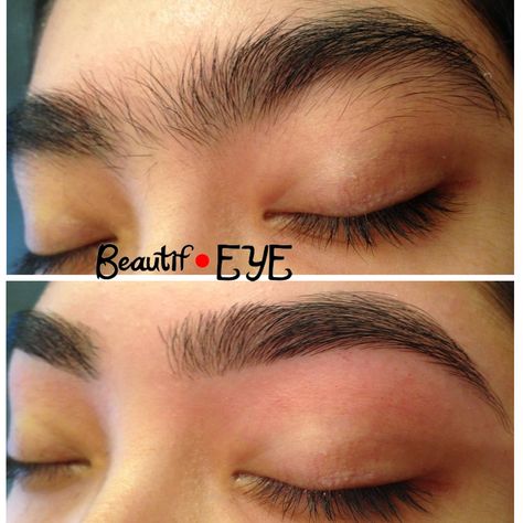 Beautif-EYE Eyebrow Threading Photos Before and After Round Eyebrows, Eyebrow Before And After, Bushy Eyebrows, Tweezing Eyebrows, Beautiful Eyebrows, Thick Brows, Eyebrow Threading, Eyebrows On Fleek, Threading Eyebrows