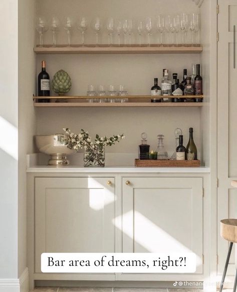 Living Room Bar Area, Sophie Paterson Interiors, Bar Nook, Armac Martin, Bar Inspiration, Built In Bar, Coffee Nook, Coffee Bar Home, Living Room Bar