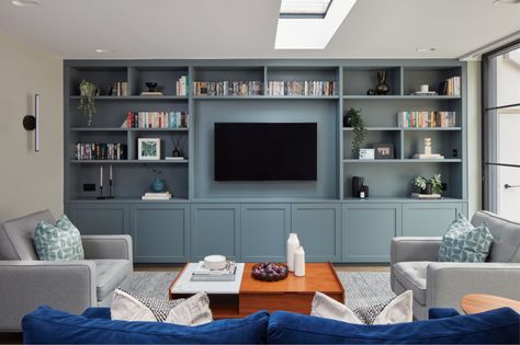 Eglantine-Muchmore Design | Interior Design | Interior Architecture | London Design Under Stairs Ideas, Stairs Tv Unit, Under Stairs Tv Unit, Mobile Sala, Design Under Stairs, Ideas Under Stairs, Media Unit Design, Under Stairs Ideas, Living Room Stairs