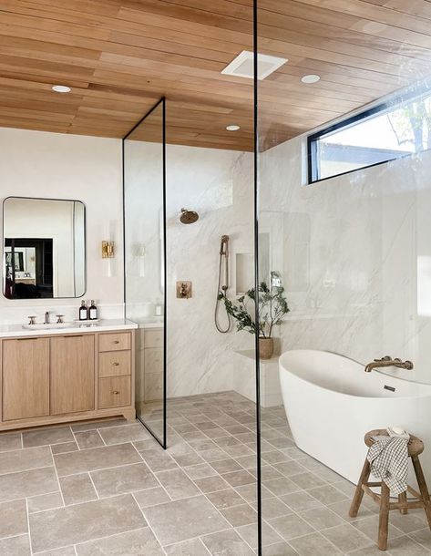 Wet Room Bathroom, Open Showers, Master Bath Remodel, Bathroom Inspiration Decor, Bathroom Renos, House Bathroom, Bathroom Remodel Master, Bath Remodel, Wet Rooms