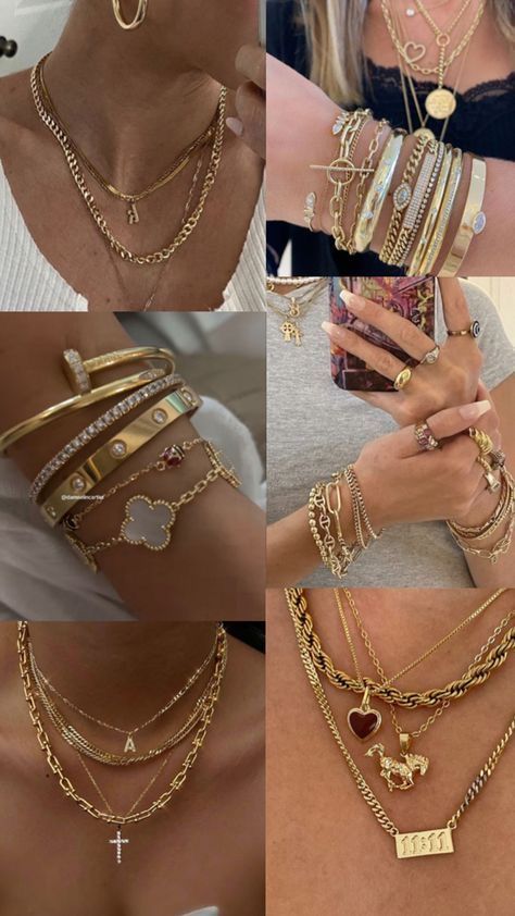 Xoxo Jewelry, Dope Jewelry Accessories, Dark Jewelry, Preppy Jewelry, Wrist Jewelry, Gold Girl, Luxe Jewelry, Dope Jewelry, Jewelry Fashion Trends