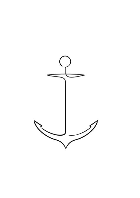 Elegant Anchor Tattoo, Dainty Nautical Tattoo, Anchor Line Tattoo, Anchor Line Art, Fineline Anchor Tattoo, Anchor Drawing Simple, Dainty Anchor Tattoo, Anker Tattoo For Women, Line Anchor Tattoo