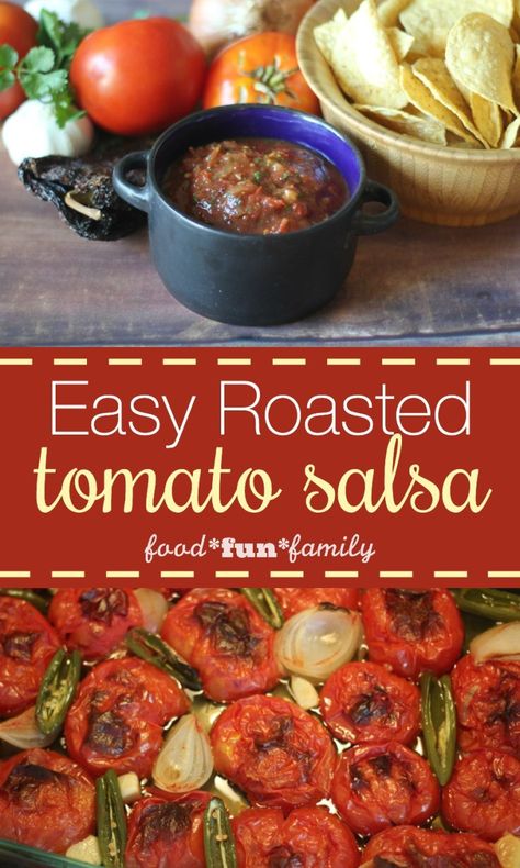 Roasted Tomato Salsa Recipe, Roasted Salsa Recipe, Canned Salsa Recipes, Salsa Canning Recipes, Best Salsa, Tomato Salsa Recipe, Fresh Salsa Recipe, Roasted Tomato Salsa, Fresh Tomato Recipes