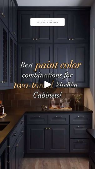 30 reactions | ✨Two-Tone Kitchen Cabinet Inspiration✨

Dreaming of a kitchen makeover? 
Two-toned cabinets are a hot trend, offering a stylish and functional way to elevate your space✨

Here are some stunning color combinations to spark your creativity:
 🤍Blue & Warm wood/White : A modern mix 
Lower Cabinets: Sherwin-Williams Charcoal Blue (SW 2739) - A bold and sophisticated blue makes a statement.
• Upper Cabinets: Warm Wood Stain (your choice!)
- Natural wood tones add warmth and balance
the coolness of the blue. 
OR
• Upper Cabinets: Sherwin-Williams Incredible White (SW 7028) - This warmer white creates a softer contrast and complements the blue beautifully.

 🤍Green & White: Nature’s embrace
Lower Cabinets: Sherwin-Williams Jasper Stone (SW 9133) - A calming sage green brings a tou Dark Two Tone Kitchen Cabinets, Two Tone Farmhouse Kitchen, Charcoal Blue Kitchen Cabinets, Kitchen Cabinet Color Ideas Modern, Slate Blue Kitchen Cabinets, Two Tone Cabinets Kitchen, Two Tone Kitchen Cabinets Color Combinations, Two Toned Cabinets, High Reflective White