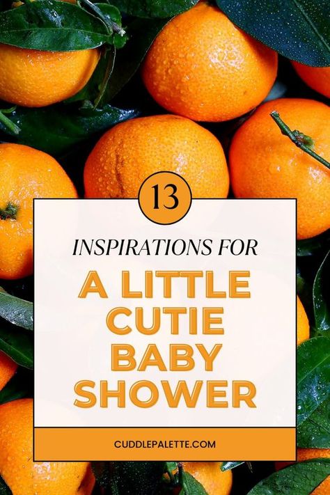 Welcome to the adorable world of A Little Cutie themed baby shower! We've curated the 13 inspirations for your upcoming celebration - from the vibrant orange inspired invitations to the oh-so-sweet cutie themed decor ideas! Your baby shower is going to be a little cutie, we just know it! Learn more on the blog! Hey Cutie Baby Shower Theme, Cutie Shower Theme, Cuties Baby Shower Ideas, Baby Shower Cutie Theme, Little Cutie Baby Shower Centerpieces, Cuties Baby Shower Theme, Clementine Baby Shower Ideas, Orange Theme Baby Shower Ideas, Lil Cutie Baby Shower Theme