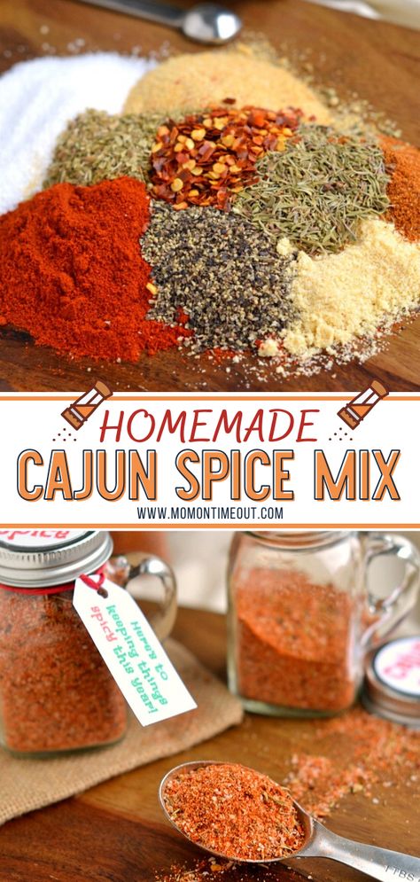 Cajun Spice Recipe, Seasoning For Fish, Cajun Seasoning Recipe, Diy Spice Mix, Cajun Spice Mix, Homemade Cajun Seasoning, Cajun Spice, Dry Rubs, Homemade Spice Mix