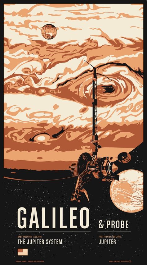 Jupiter Poster Aesthetic, Space Vintage Wallpaper, Space Posters Vintage, Vintage Space Poster Retro Futurism, Vintage Sci Fi Posters, Space Poster Aesthetic, Retro Nasa Posters, Sci Fi Illustration, Sci Fi Poster