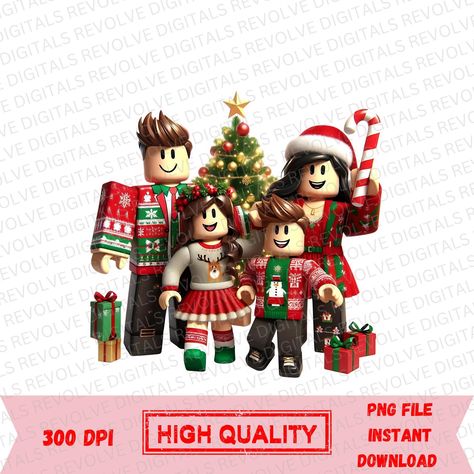 Roblox Christmas, Roblox Boys, Roblox Png, Family Png, Stickers Png, Cute Stickers, Png Files, Png Images, Printed Items