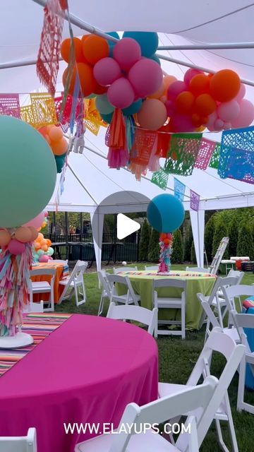 Chicago Balloons & Northwest Indiana Balloons on Instagram: "It’s a fiesta!  Full event decor ✨🪅🎊  -Tent -Tables -Chairs -Centerpieces -Tent Decor -Backdrops -Balloons  #fiesta #fiestaballoons #CincoDeMayo #CincoDeMayoBalloons #HammondBalloons #BalloonsInHammondIndiana #CreteBalloons #BalloonsInCreteIL #BalloonsInMunster #BalloonsInMunster #BalloonsInDyerIndiana #BalloonsInGrifith #NorthwestIndianaBalloons #NorthwestPartyRentals #BalloonsInNorthestIndiana #BalloonsInIndiana #OakForestBalloons #TinleyParkBalloons #ChicagoBalloons #BalloonsInChicago #CorporateBalloons #BusinessBalloons  #BalloonsInHighlandIndiana #NWIBalloons #BalloonsInPortageIndiana #BalloonsInMerrillvilleIndiana #HobartIndianaBalloons #BalloonsInHobart" Mexican Tent Decoration, Mexican Balloon Backdrop, Mexican Party Balloon Decor, Mexican Theme Party Balloon Garland, Mexican Theme Balloon Garland, Mexican Party Backdrop With Balloons, Mexican Balloon Arch, Mexican Party Backdrop, Ballon Garland Mexican Theme