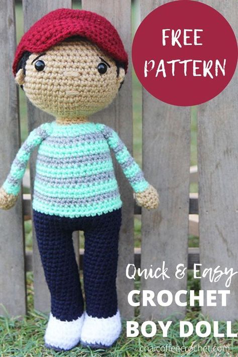 Crochet Grandpa Doll Free Pattern, Crochet Old Man Doll Free Pattern, Baseball Cap Crochet Pattern, Crochet Male Doll Free Pattern, Amigurumi Baseball Cap, Crochet People Pattern, Crochet Man Doll Free Pattern, Crochet Amigurumi Hat Free Pattern, Crochet Rag Dolls Free Pattern