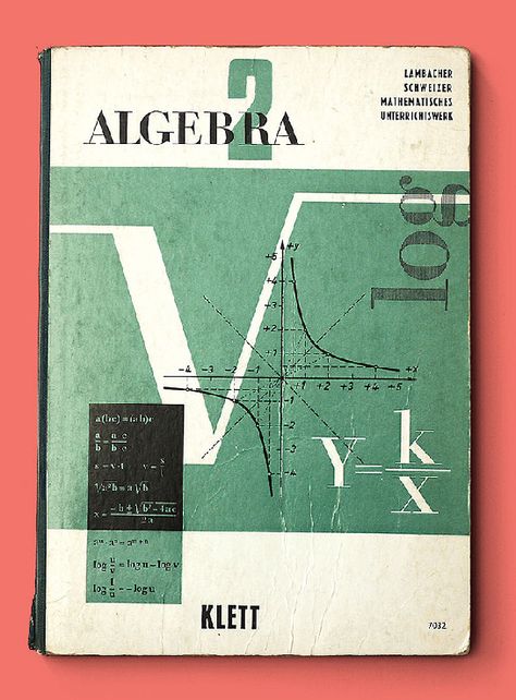 Algebra Math Textbook, Creative Book Covers, Retro Graphic Design, Be Design, Brand Symbols, Best Book Covers, Booklet Design, Beautiful Book Covers, Math Books