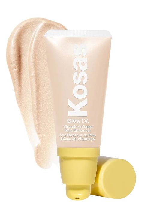 Kosas Glow I.v. Vitamin-infused Skin Illuminating Enhancer, Glowy Primer, Kosas Makeup, Under Eye Fillers, Skin Natural Remedies, 3d Light, Hydrated Skin, Natural Cough Remedies, Liquid Highlighter