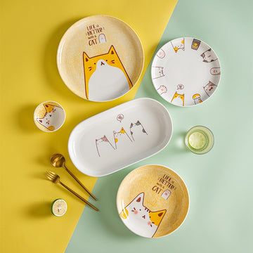 Cat Themed Gifts Under $20 | Fancy Yet Affordable Finds For Cat Lovers – Page 2 – Meowgicians™ Coffee Serving Tray, Cream Cocktails, Dessert Package, Espresso Dessert, Ceramic Dinner Plates, Hand Painted Dishes, Diy Pottery Painting, Cat Dad Gifts, Color Me Mine