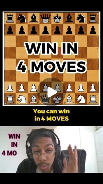 Goofy Chess Traps on Instagram: "CHESS CHEATCODE to win in 4 moves #chess" Chess Winning Moves, How To Win Chess In 4 Moves, Chess Tricks To Win, How To Win In Chess, How To Play Chess For Beginners, Chess Moves To Win, Diy Chess Pieces, How To Win Chess, Chess Opening Moves