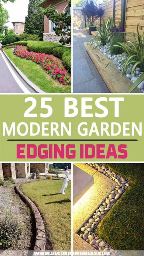 Landscape Boarders, Garden Edging Ideas Cheap, Lawn Borders, Garden Border Edging, Brick Garden Edging, Garden Edging Ideas, Landscape Borders, Lawn Design, Edging Ideas