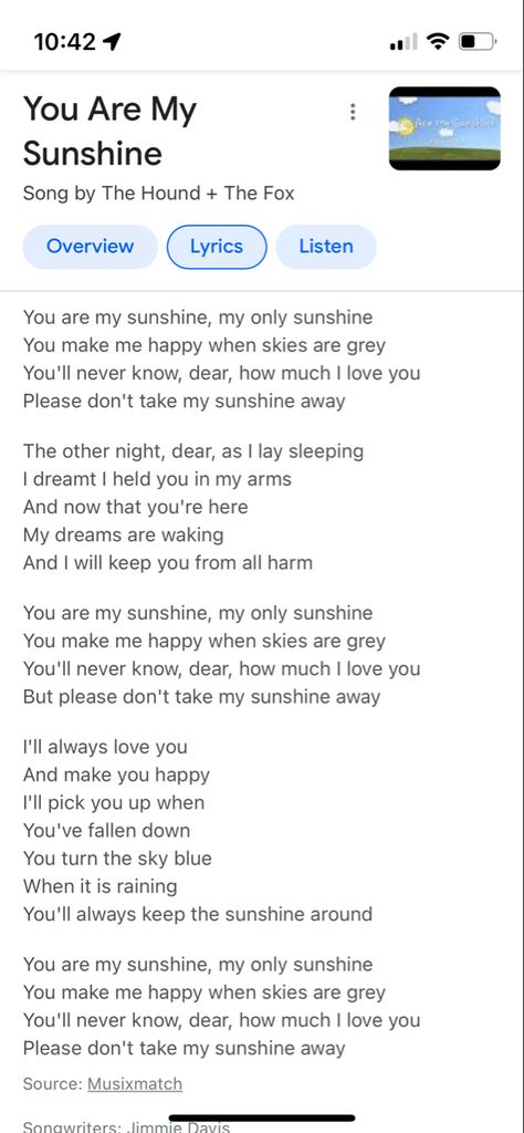 Tattoo Ideas You Are My Sunshine, You Are My Sunshine Tattoo With Name, You Are My Sunshine Lyrics, You Are My Sunshine Song Lyrics, Aint No Sunshine When Shes Gone Lyrics, Happier Lyrics, Sunshine Songs, Lyrics Tattoo, Baby Songs