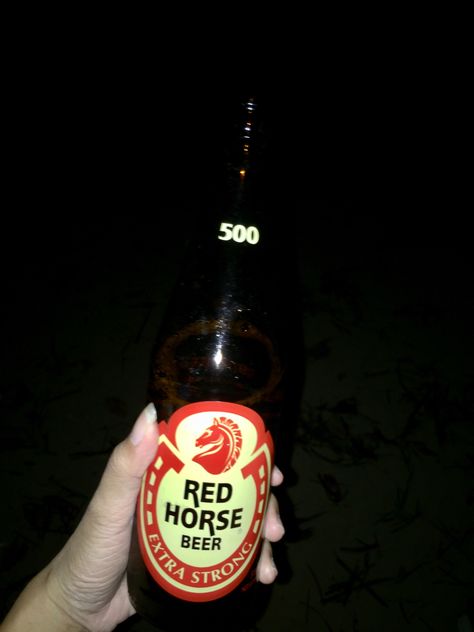 Redhorse Beer Prank, Red Horse Beer Aesthetic, Redhorse Beer, Red Horse Beer, Star Bus, Beach Selfie, Red Horse, Boyfriend Pictures, Beer