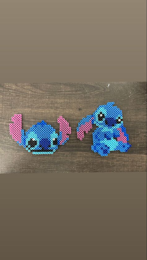 Angel From Lilo And Stitch Perler Beads, Beads That You Iron, Perler Bead Stitch Pattern, Stitch Iron Beads, Perler Beads Stitch Disney, Stitch Melty Beads, Small Stitch Perler Bead Patterns, Stitch Pearl Beads, Disney Fuse Bead Patterns