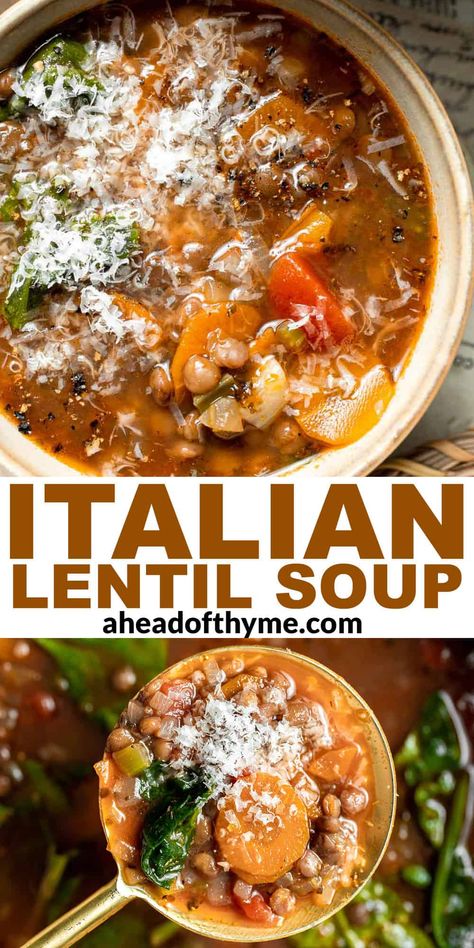 Veggie And Lentil Soup, Tomato Lentil Soup Recipe, Tuscan Lentil Soup, Dutch Oven Lentil Soup, Fall And Winter Soups, Ground Beef Lentil Soup, Healthy Lentil Soup Recipes, What To Make With Lentils, Lintel Soup Recipes Lentils