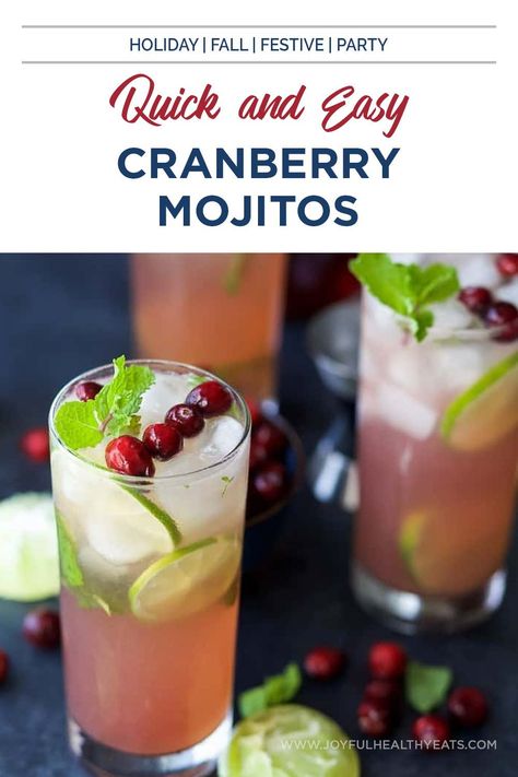 Cranberry Mojito, Easy Holiday Cocktail Recipes, Drinks Com Vodka, Easy Holiday Cocktails, Types Of Drinks, Pitcher Cocktails, Mojito Recept, Raspberry Mojito, Cocktail Party Food