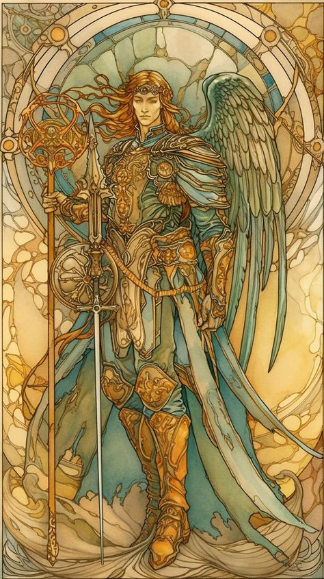 Arch Angel Michael Wallpaper, Archangel Michael Art, Spell Of Protection, Angelic Magic, Michael Archangel, Michael The Archangel, Protection Spell, Angel Artwork, Heaven Art