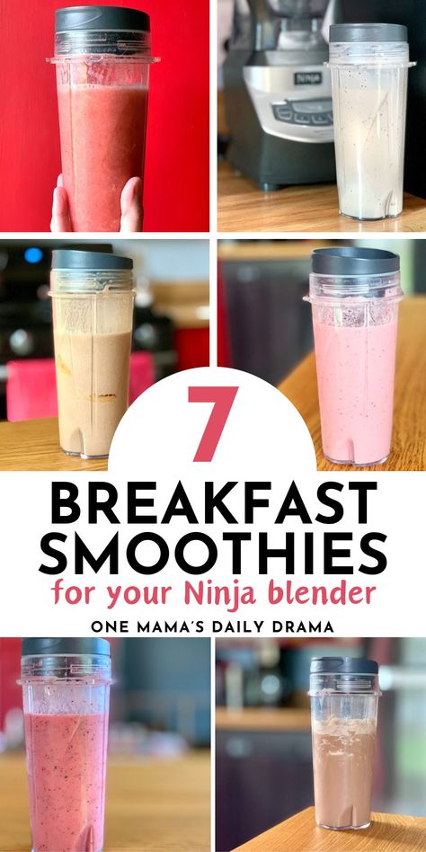 Simplify your breakfast routine with a healthy and filling breakfast smoothie, shake, or fruit slush. Each recipe includes just a few ingredients to blend and enjoy. Easy Shakes, Filling Breakfast Smoothie, Ninja Smoothie Recipes, Frozen Fruit Smoothie Recipes, Blender Recipes Smoothies, Daily Drama, Morning Smoothie Recipes, Frozen Fruit Smoothie, Easy Breakfast Smoothies