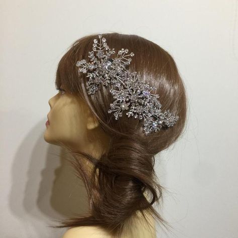 Snowflake Crown, Snowflake Hair, Snowflake Jewelry, Family Christmas Party, Crystal Hair Accessories, Hair Comb Accessories, Crystal Hair Comb, Crystal Snowflakes, Winter Wonderland Wedding