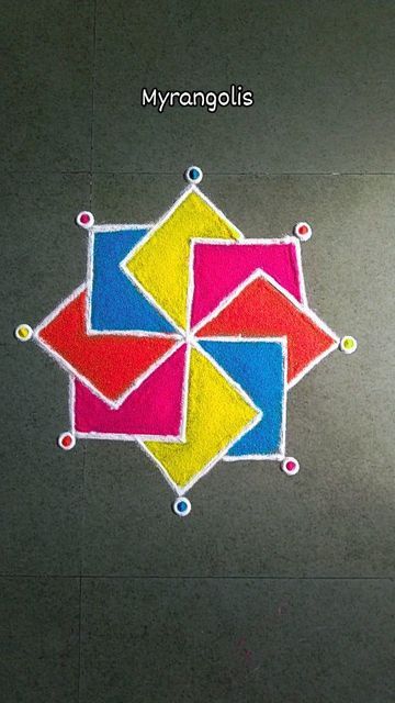 Swastik Design Rangoli, Swastik Design, Swastik Rangoli, Design Rangoli, Small Rangoli, Rangoli Design, Rangoli Designs, Dots, On Instagram