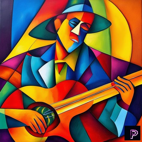 Experience the rhythm of cubism with this dynamic musician portrait. Create your own masterpiece with PicassoAI! 🎸🖼️ 

What can you create today? 

#AI #Art #PicassoAIArt #CubistArt #Music Cubism Music, Musician Portraits, Cubist Art, Cubism, Painting Oil, Design Illustration, Illustration Design, Musician, Create Your