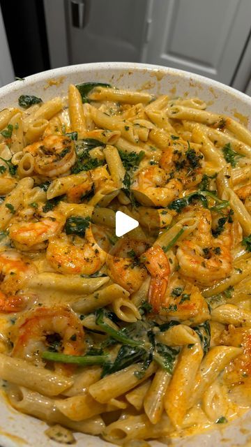 Asia G. on Instagram: "30 minute Shrimp Pasta  @drinkolipop #olipoppartner  . . . . I do not measure when I’m cooking!! I can only list the ingredients I used 😭 .  Shrimp  Spinach  Heavy cream  Mozzarella cheese Onion powder Garlic powder Paprika  Pepper Olive oil Penne noodles Fresh parsley  Old bay  Penne noodles  - I seasoned the shrimp with  Old Bay Onion powder Garlic powder Lime Old bay . . For the sauce : Heavy whipping cream Paprika  Slap ya momma Mozzarella cheese Fresh parsley  .  And lots of love 😇 . . . #explore #drinkolipop #olipoppartner #cooking #pasta #soulfood #dinnerideas #dinnerrecipes #explorepage #womenthatcook" Seafood Pasta Dishes Recipes, Heavy Whipping Cream Pasta Sauce, Shrimps With Pasta, Shimp Pasta, Shrimp Penne Pasta Recipes, Pasta With Shrimp Recipes, Pasta And Shrimp Recipes, Shrimp Recipes For Dinner Pasta, Shrimp And Pasta Recipes