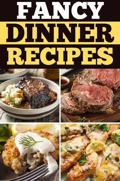 Easy Fancy Dinner Recipes, Event Snacks, Dinner Recipes To Impress, Easy Fancy Dinner, Valentines Dinner Ideas, Dinner Party Mains, Fancy Dinner Recipes, Meals For 2, Fancy Dinners