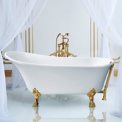 51 Bathtubs that Redefine Relaxation Through Smart Features and Fresh Style Slipper Tubs, Best Bathtubs, Acrylic Bathtub, Whirlpool Bathtub, Brass Faucet, Soaking Bathtubs, Clawfoot Tub, Relaxing Bath, Free Standing Tub