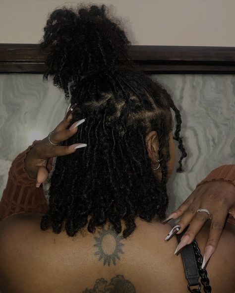 One Loc In Natural Hair, Loc Journey Before And After Black Women, Styles For Natural Locs, Cute Short Loc Hairstyles, Locs On Mixed Women, Black Locs Hairstyles, Locs Hairstyles Natural Hair, Locs With Natural Hair, Real Locs On Black Women