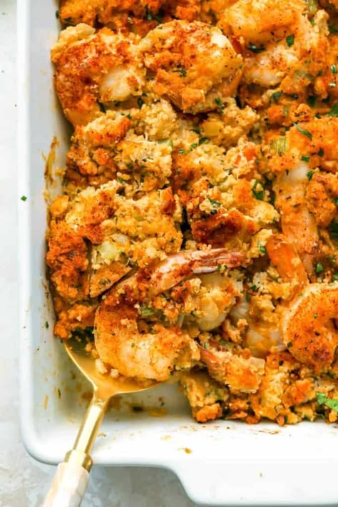 Seafood Dressing Recipe Thanksgiving, Shrimp Dressing Recipe, Seafood Cornbread Dressing, Seafood Cornbread, Seafood Dressing Recipe, Crabmeat Stuffing, Stuffing Mix Recipes, Seafood Dressing, Seafood Stuffing