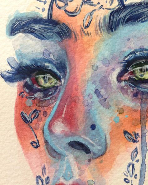 Elena Rossato on Instagram: “Close up pic n.2 ⭐️Thank you for the love on my last post❤️I'm going to post the full piece tomorrow 😊 #gouache #watercolor #art #drawing…” Arte Grunge, Wow Art, Drawing Artwork, Art Drawings Sketches, Pretty Art, 그림 그리기, Art Works, Aesthetic Art, Love Art