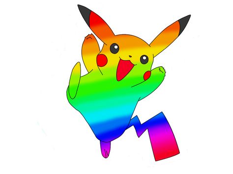 http://chaos--flame.deviantart.com/art/Rainbow-Pikachu-242712238 Rainbow Pokemon, Rainbow Stuff, About Rainbow, Rainbow Drawing, Profile Ideas, Art Rainbow, Goofy Ahh, Pinterest Images, Adult Crafts