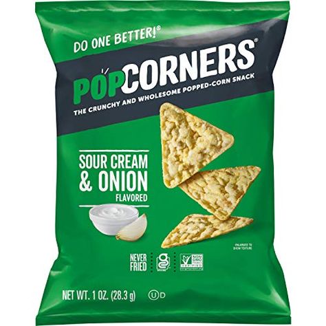 Onion Chips, Gluten Free Chips, Popcorn Chips, Healthy Chips, Corn Snacks, Flavored Popcorn, Low Calorie Snacks, Sour Cream And Onion, Corn Chips